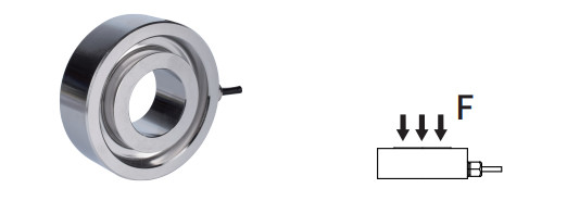 Sensor de força em miniatura de aço inoxidável 10-200kN 1,5mV/V Certificado completo