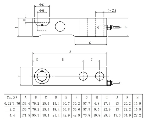 sensor da pilha de carga da compressão 0.22t-4.4t sensores de aço inoxidável de um esforço de 350 ohms